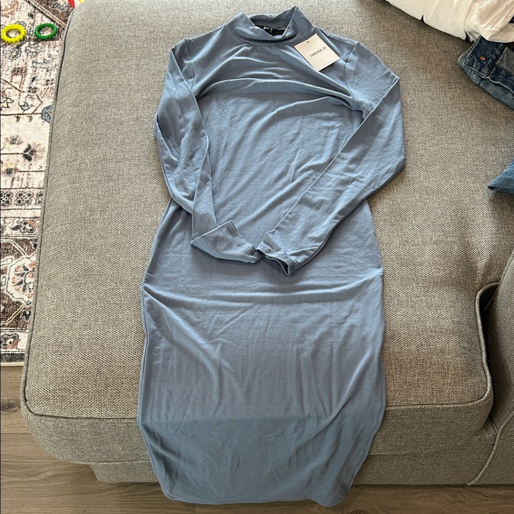 Forever 21 mock neck long dress